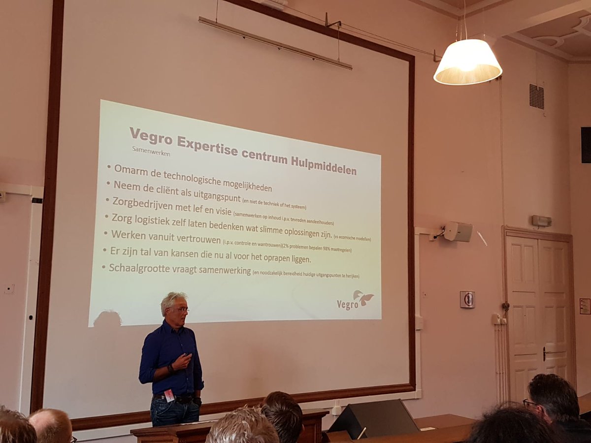 Karel Jonker, directeur bij Vegro: 'We zoeken zorgbedrijven met lef en visie die nieuwe logistieke processen durven te ontwikkelen. Bedrijven moeten meer kijken naar het gebruik van het hulpmiddel, in plaats van het bezit.' #5G #zorglogistiek #IPIC2018