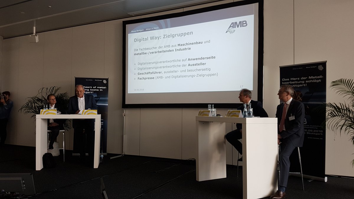 AMB Vormesse- Pressekonferenz. 120.000 qm in 10 Hallen... die größte AMB aller Zeiten. #2018 #maschinenbau #zerspanung @amb_stuttgart