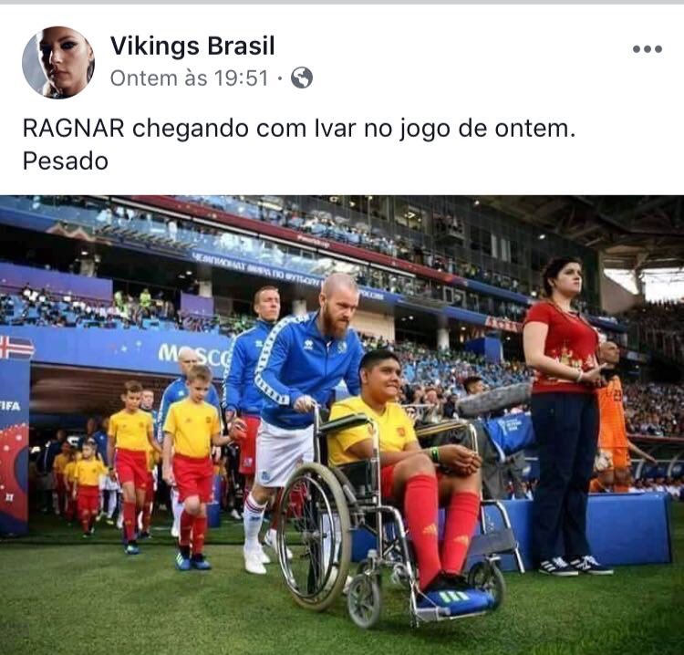 Isso é muito bom!!!!! #iceland #WorldCup #vikings #ragnar #CopaDoMundo2018 #brazil