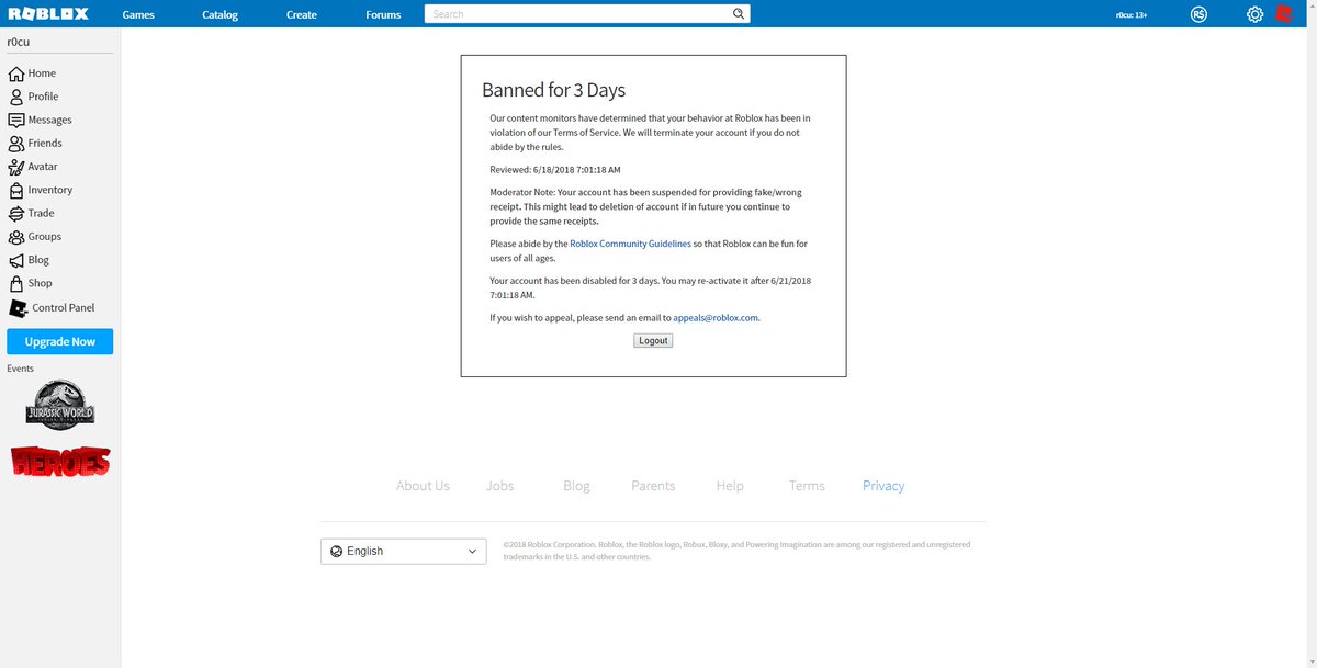 Имя и пароль в роблоксе. Roblox appeal. Appeal РОБЛОКС бан. Как подать апелляцию в РОБЛОКС. Roblox banned for 3 Days.