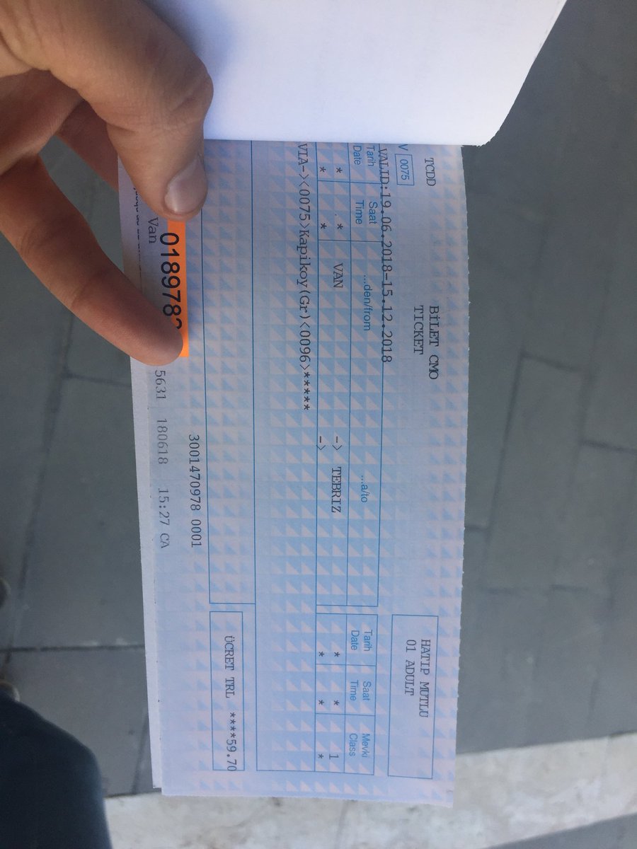 Hep onlar gelecek değil ya bir de biz gidelim dedik. 3 yıl aradan sonra tekrar başlayan Van-Tebriz treninin ilk bileti bana nasip oldu. @valizorluoglu <a href="/NecdetTakva/">Necdet Takva</a> <a href="/vanlinihathoca/">Vanlı Nihat Hoca</a>