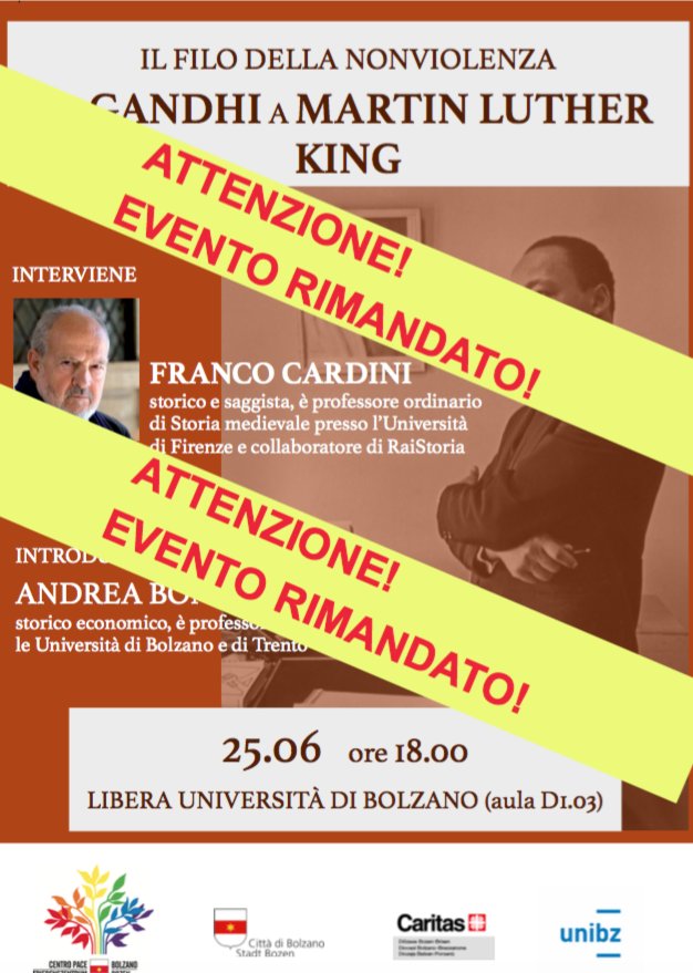 CentroPaceBz's tweet photo. DA GANDHI A MARTIN LUTHER KING – IL FILO DELLA NONVIOLENZA https://t.co/8ERqRIsLMx https://t.co/WA8Al4xKF7