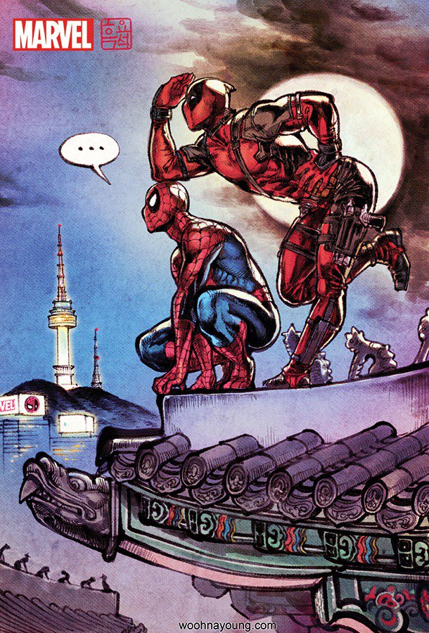 흑요석 Obsidian on Twitter: "마블코믹스 배리언트 커버 작업을 했습니다. 한국에서는 첫 배리언트 커버라 의미가