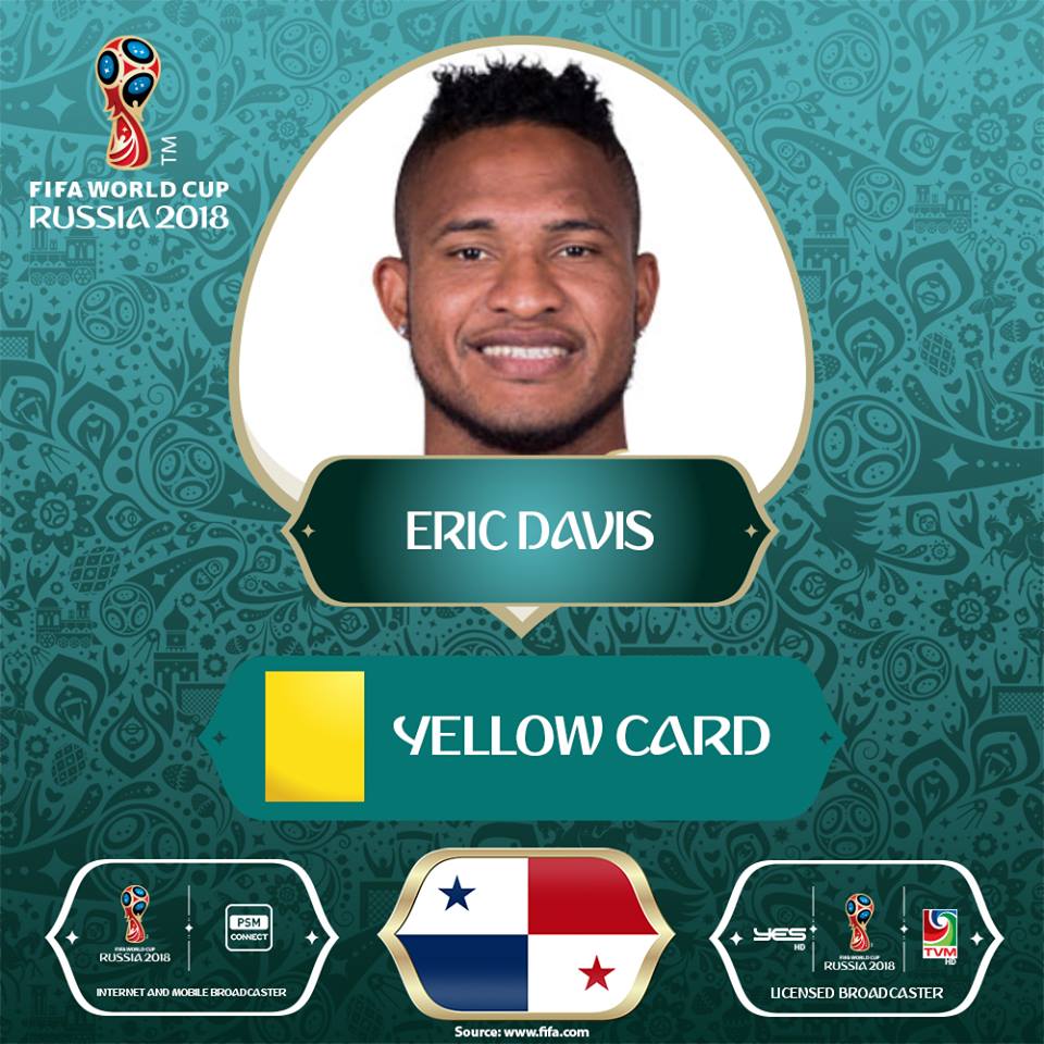PSM_Sports's tweet photo. Not long after that, defender Eric Davis of Panama receives a yellow card.
#PSMWC2018
#psmconnect https://t.co/xct9lMSQIJ