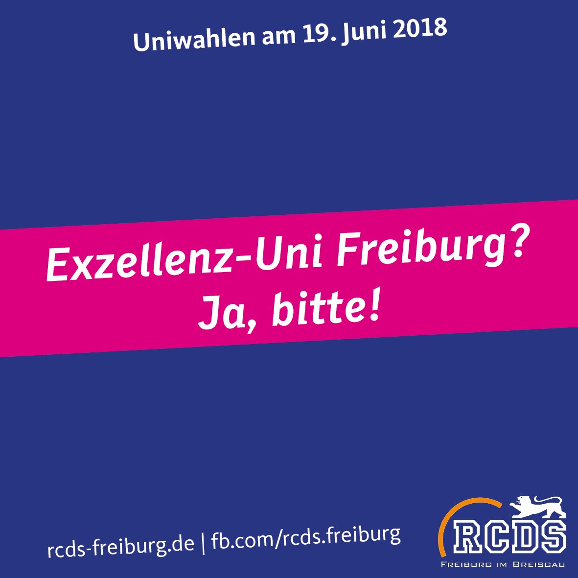 RCDS_Freiburg's tweet photo. Wir begrüßen die Bewerbung der Uni für die nächste Runde der Exzellenzinitiative mit zwei Anträgen sehr und möchten sie auch weiterhin im Senat unterstützen. 

Unser komplettes Wahlprogramm könnt Ihr hier nachlesen: https://t.co/uJ1tHwlAPD https://t.co/i3fRDj3HNx