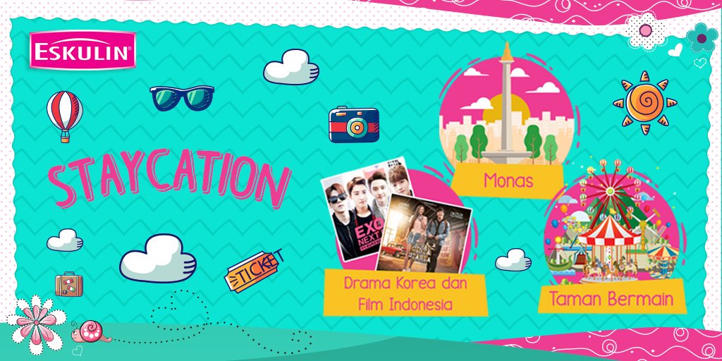 Gak perlu bete karena squad masih liburan ke luar kota, karena ada berbagai kegiatan Staycation alias liburan di dalam kota yang gak kalah seru! 

Nah, apa aktivitas yang mau kamu lakukan, Beib? #Eskulin