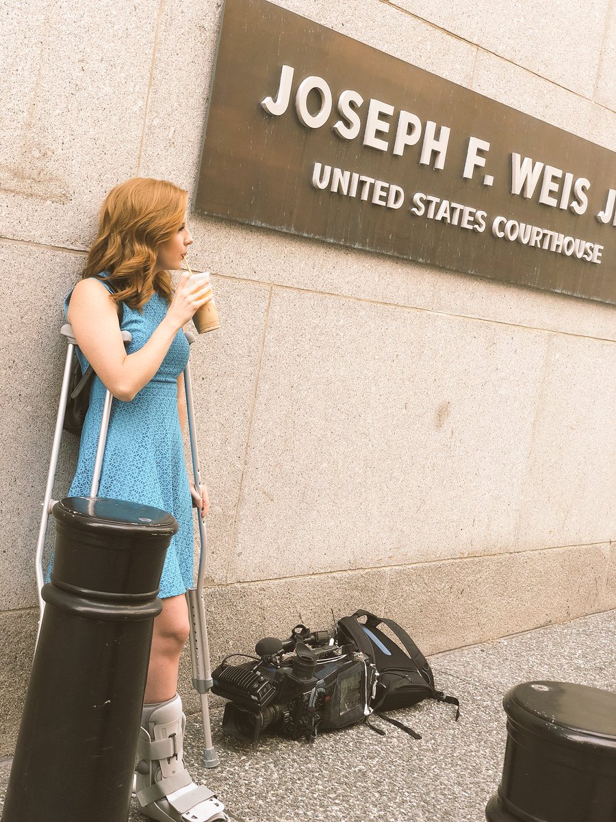MeghanKDKA's tweet image. A rare snapshot 📸 of an injured journalist in her natural habitat @KDKA #bootlife #courthouse #justice #amnewsers