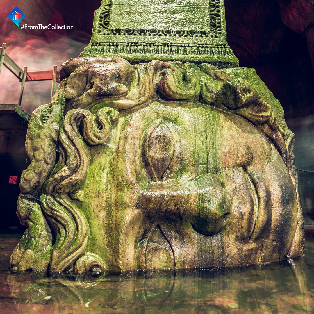 The beauty of the #Medusa sculptures in the Basilica Cistern are enough to make anyone stop stone-cold in their tracks! #FromTheCollection #Turkey #HomeOf #Istanbul #BasilicaCistern