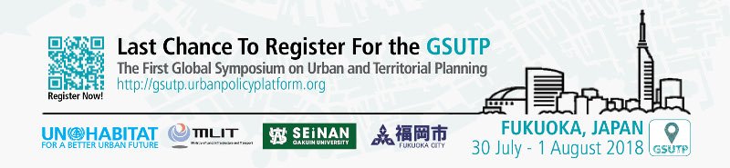 UNHABITAT's tweet photo. The First Global Symposium on Urban and Territorial Planning Countdown has officially begun! Only 1 month to go for the inaugural event of the in Fukuoka, Japan from 30 Jul - 1 Aug 2018 at Seinan Gakuin University #GSUTP #GSUTP2018. Register &amp; get info at https://t.co/z15rYJU5By https://t.co/xpHU4h6zrs
