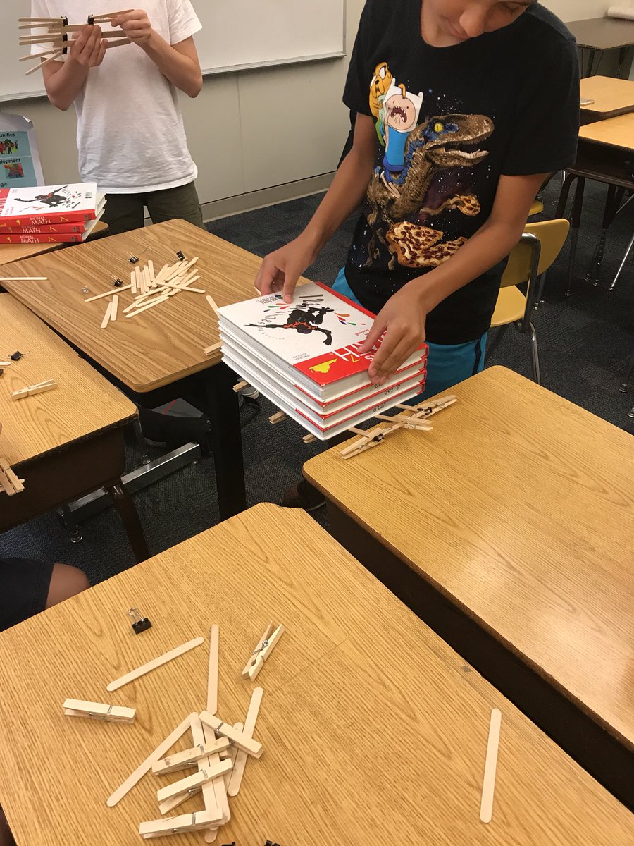 MrCarterMath's tweet photo. Last day of classes, some engineering practice! #APSisAwesome #endofyear #math https://t.co/iIILUWmOjR