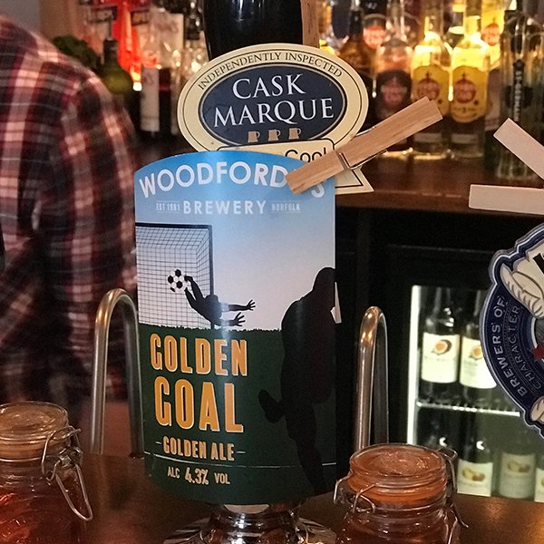 WoodfordesBeer's tweet photo. ⚽ | Enjoy a pint of 'Golden Goal' exclusively in @LambInnNorwich this summer! #ComeOnEngland #Beer #Norwich https://t.co/fCmJoX3igD