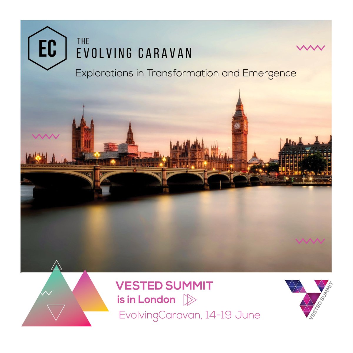 vestedsummit's tweet photo. Vested Summit is in London participating in @evolvingcaravan; a brilliant set of creative minds dedicated to waking up the planet through projects in science, tech, art, culture & design. Another conscious movement rotating the world!
#conscioustech #vestedsummit #evolvingcaravan https://t.co/L3CORJsADn