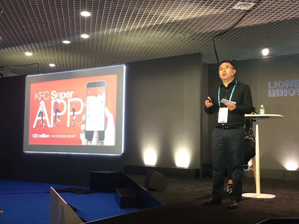 dentsu_global's tweet photo. Having established their own super app, 57% sales were made through mobile payments last year @kfc @IsobarChina #KFCXCreativity #DANatCannes2018 #CannesLions https://t.co/F8FuyvWOmn