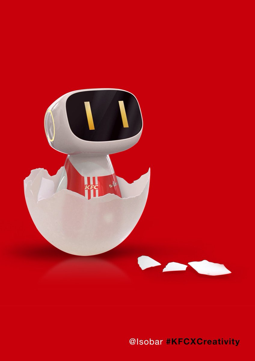 DentsuCRTV's tweet photo. Dumi, an AI-enabled robot, transformed the in-restaurant experience for @kfc – AI-driven creative experiences connecting online with offline #CannesLions. #KFCXCreativity #Retail https://t.co/jFwbtBs3Q0