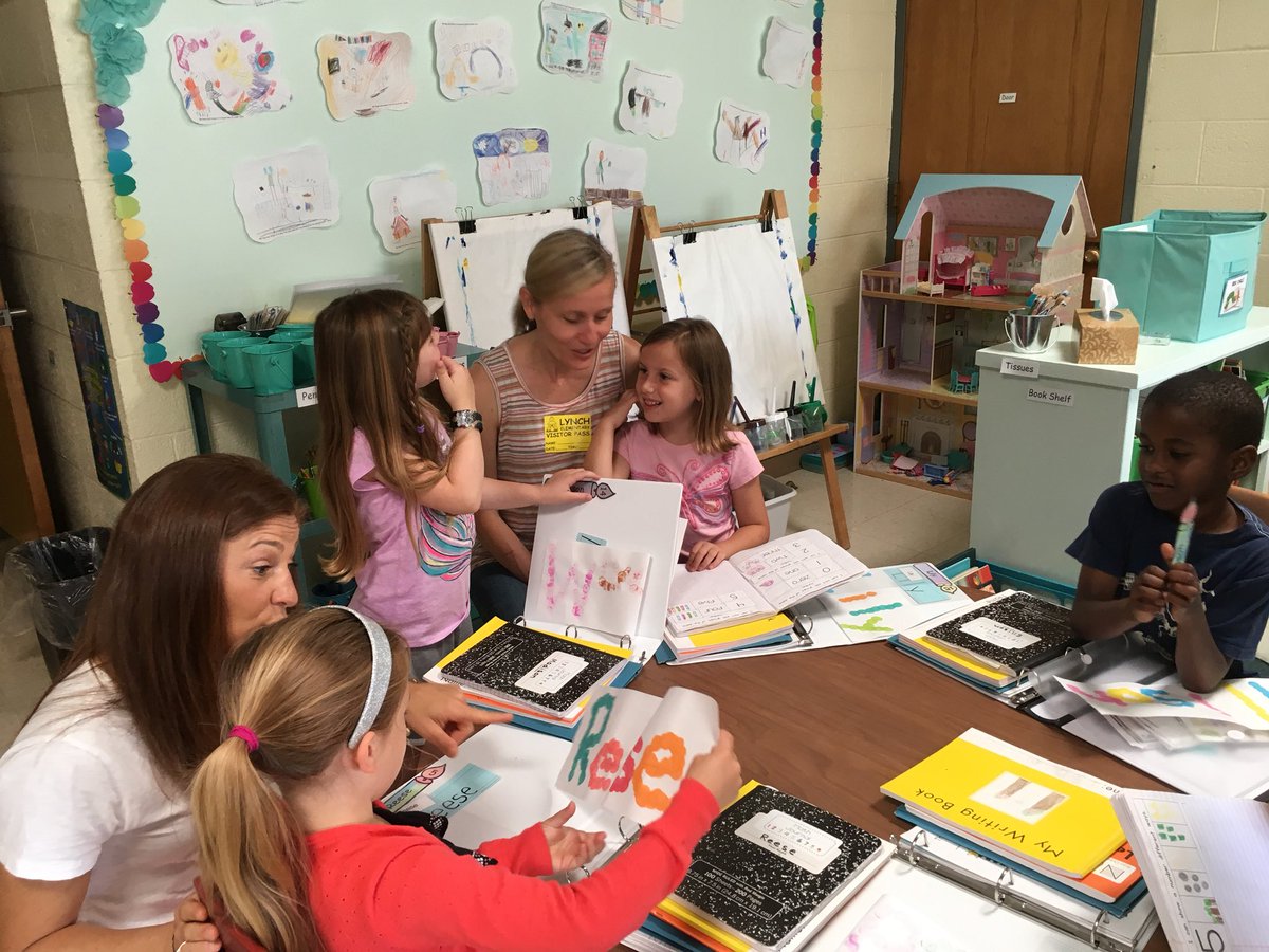 Ms. Perry’s kindergarten students share their love of learning with their parents.