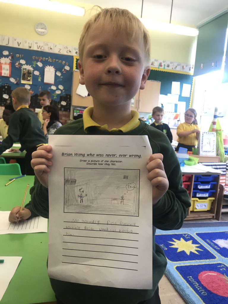 CGPrimary's tweet photo. C4 listened to Brian Wong, was never, ever wrong from #TheWorldsWorstChildren by @davidwalliams. They discussed how the characters in the story felt and gave reasons for it.
#CGPPSD #Feelings @HarperCollins @HarperCollinsUK @HarperCollinsCh https://t.co/wueHKB8NAx