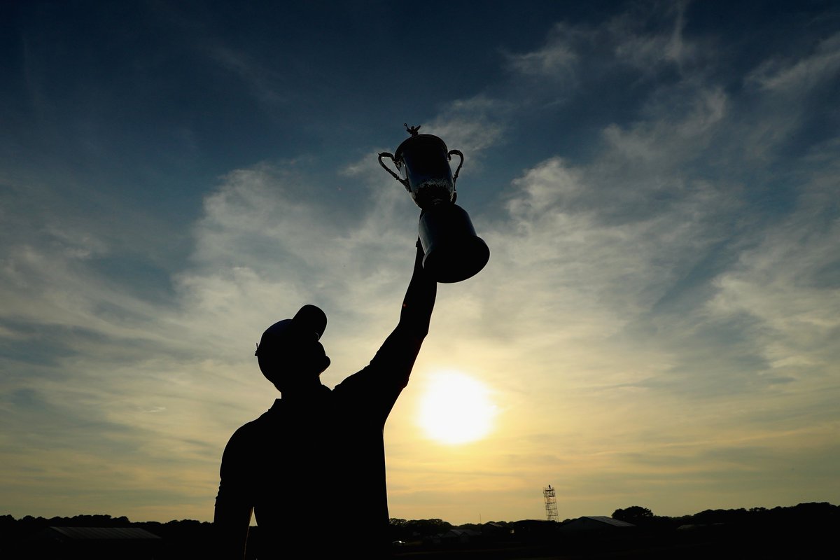 GolfingWorld's tweet photo. Great to see the hard work pay off for @BKoepka making history by becoming only the 7th person to retain the @usopengolf title. #golf #usga #USOpen https://t.co/m92RXMoRMf