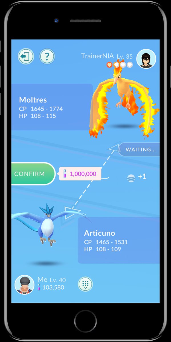 Pokémon Shiny Articuno - Trade Go 1 Million Stardust