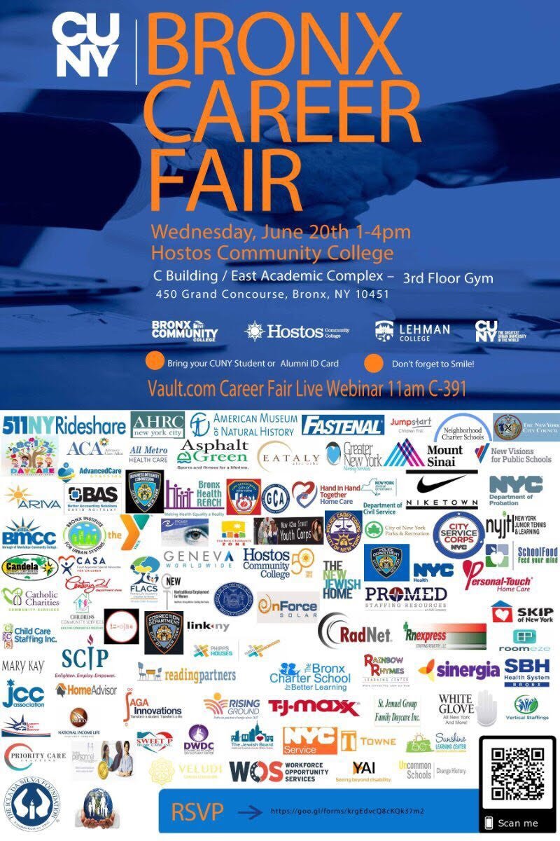 Our good friends <a href="/HostosCollege/">Hostos College</a> is hosting a career fair. An important step towards your future, is to make the right connections. See flyer for details
