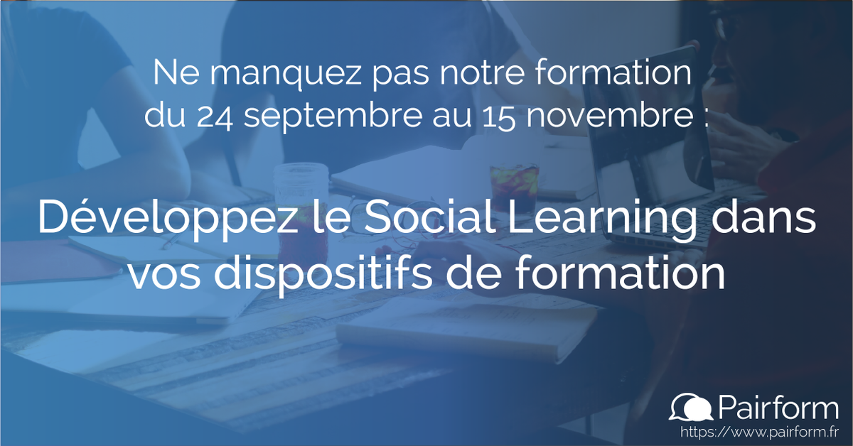 Participez à notre formation entre pairs, co-animé avec <a href="/engramnact/">Engram-n-act®</a>, du 24 septembre au 15 novembre, au format mixte, dont 3 jours de présentiel à Nantes. Pour consulter et télécharger la plaquette, c'est ici : pairform.fr/#!/formation