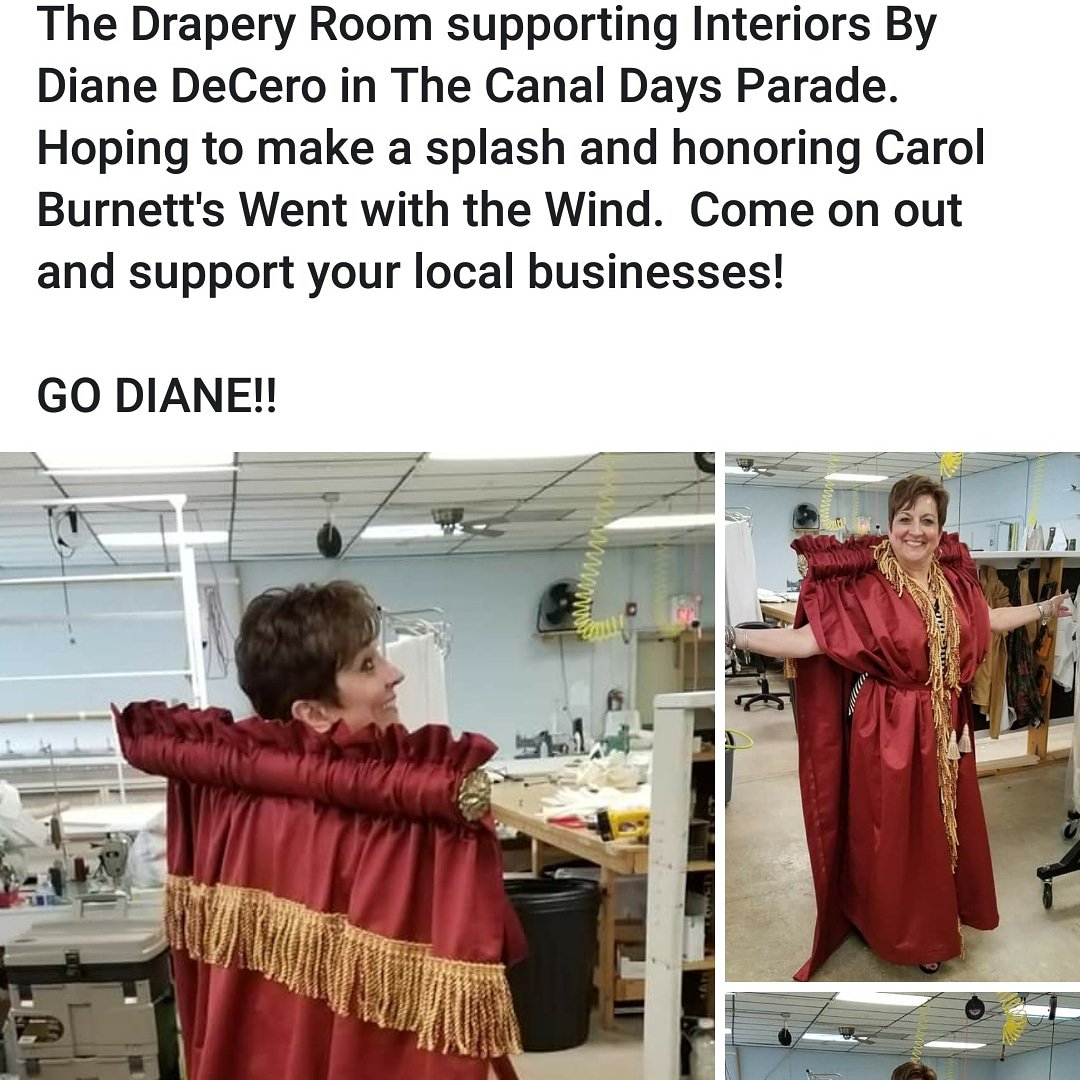 TheDraperyRoom's tweet image. #LockportCanalDays #InteriorsByDianeDeCero #curtains #TheDraperyRoom #IfYouDreamItWeCanCreateIt #Windows #Windowtreatment #CarolBurnett #WentWithTheWind #I.Saw.It.In.A.Window