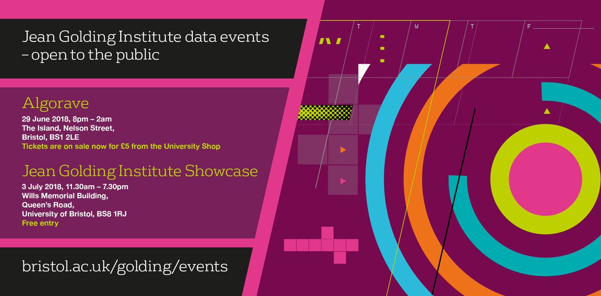 JGIBristol's tweet photo. Please share with your networks, events open to the public #UOBEngage @BristolUni @algorave https://t.co/9RTXJTmxKm and @JGIBristol Showcase https://t.co/11SjySvoyD #DataScience #VR #coding #creativearts https://t.co/QIDEym10Qv