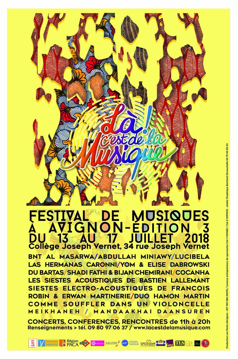 On vous attend dans notre oasis de fraicheur et de musique pour 5 jours de rencontres, de découvertes, de rythmes, et d'émotions!
Réservation sur notre site : lacestdelamusique.com/billetterie 
#Concert #Musique #Festival #Musiquedumonde #Avignon #AvignonOff #FestivalAvignon #Paca #LCDLM18