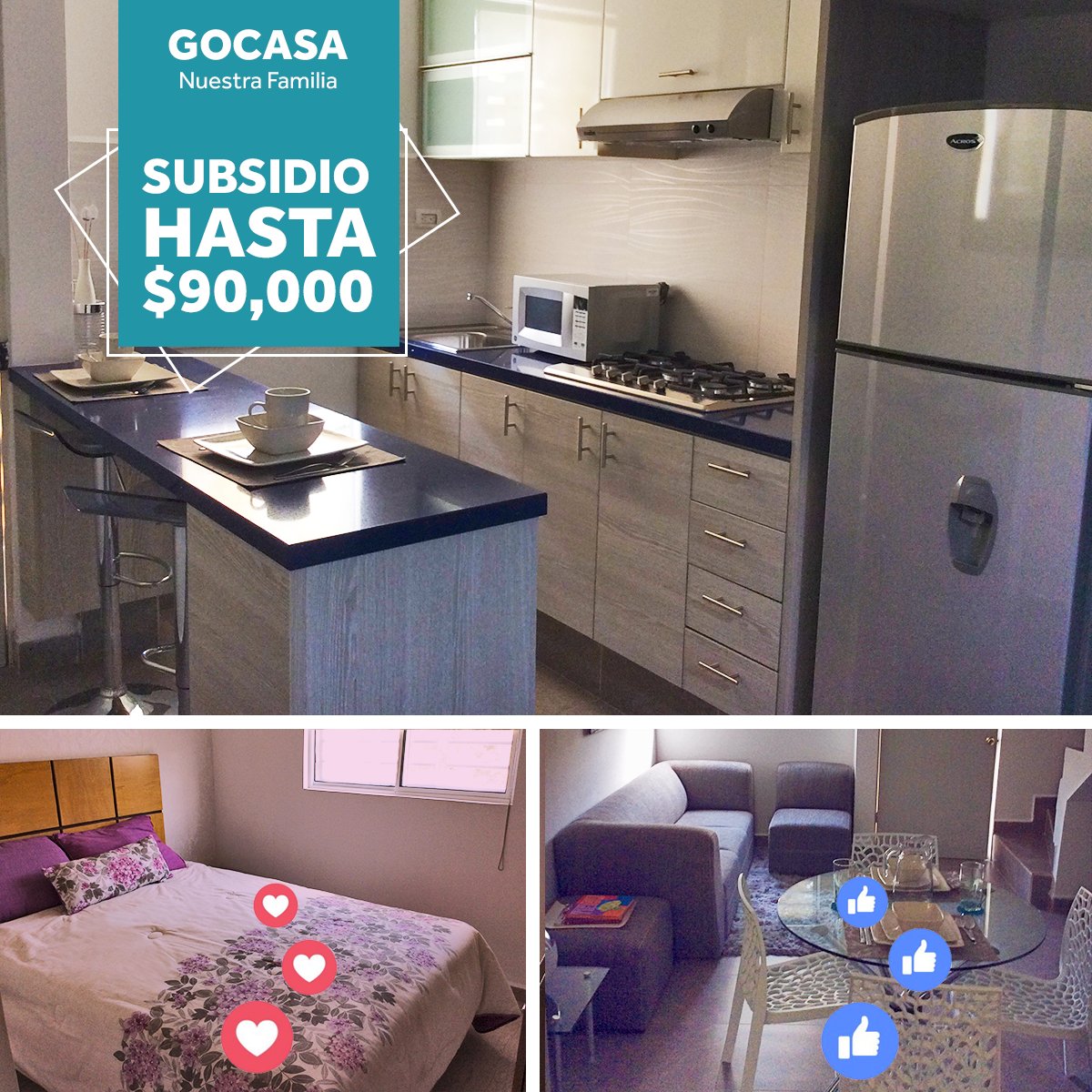 GOCASAMX's tweet photo. Aprovecha la oportunidad de obtener tu casa nueva!, tenemos subsidios hasta de $60,000!! Te invitamos a conocer nuestra comunidad, queremos que seas parte de nuestra familia :) https://t.co/hkzeOG2J81