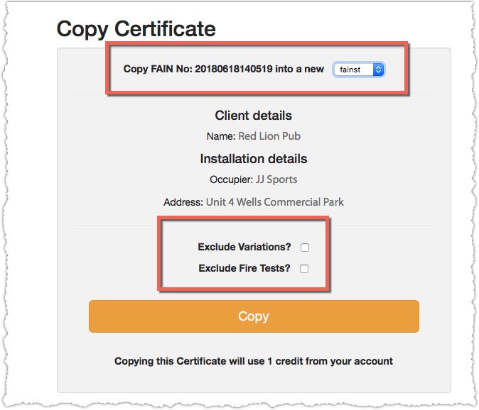 electraform's tweet image. Our popular copy certificate feature has been extended to include all certificate types - Fire Alarm to Fire Alarm, Emergency Lighting to Emergency Lighting etc. #electraform