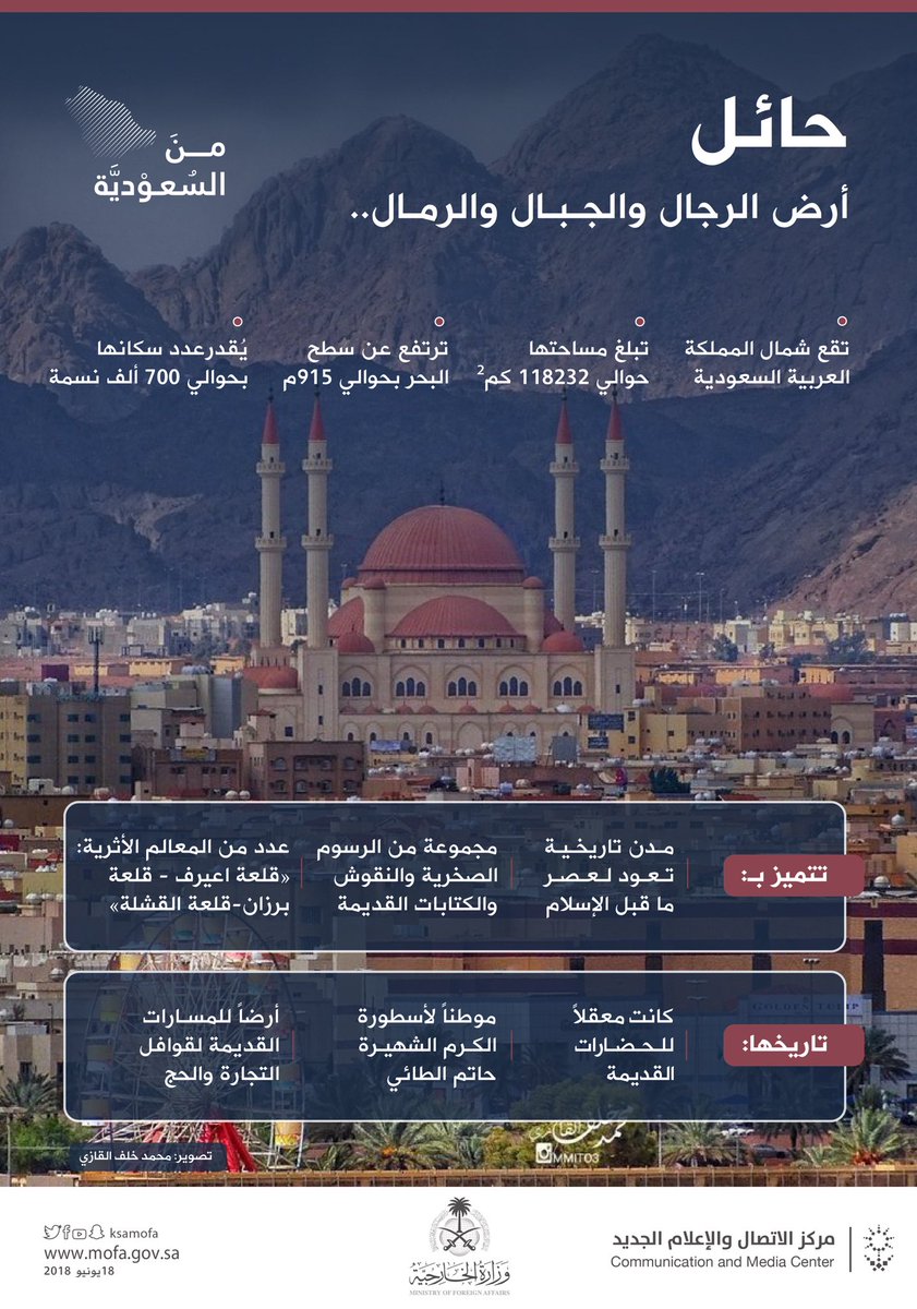 KSAMOFA's tweet photo. #من_السعودية | أرض الرجال والجبال والرمال.. #حائل https://t.co/4nqHRN7m5q