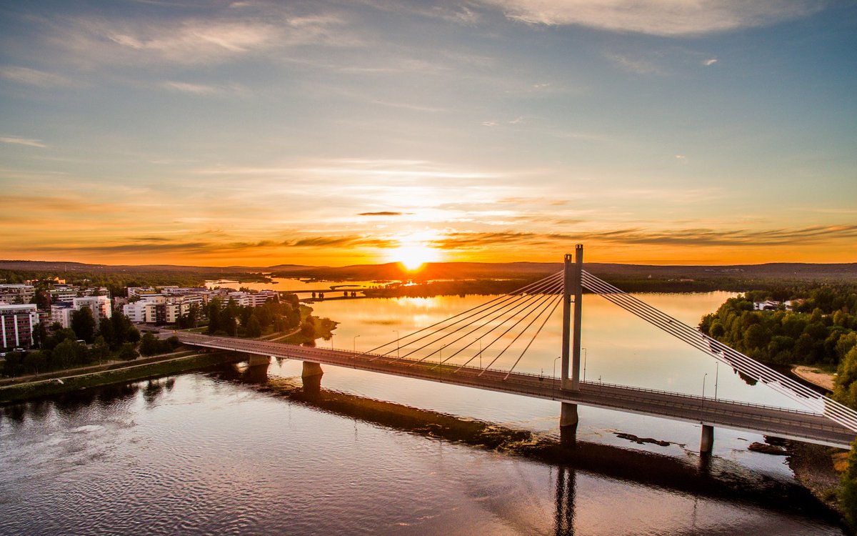 Beyond_Arctic's tweet photo. City under the #MidnightSun This is something must to witness in #Rovaniemi #Lapland Last night around 12pm. #visitrovaniemi #onlyinlapland #laplandfinland #visitlapland #ourfinland #thisisfinland https://t.co/cIb78LXQrJ