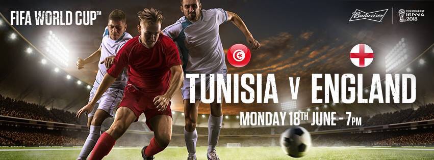oneillsenfield's tweet photo. arrive early tonight! #TunisiavsEngland #WorldCupRussia2018 https://t.co/Wp7VbCcb9f