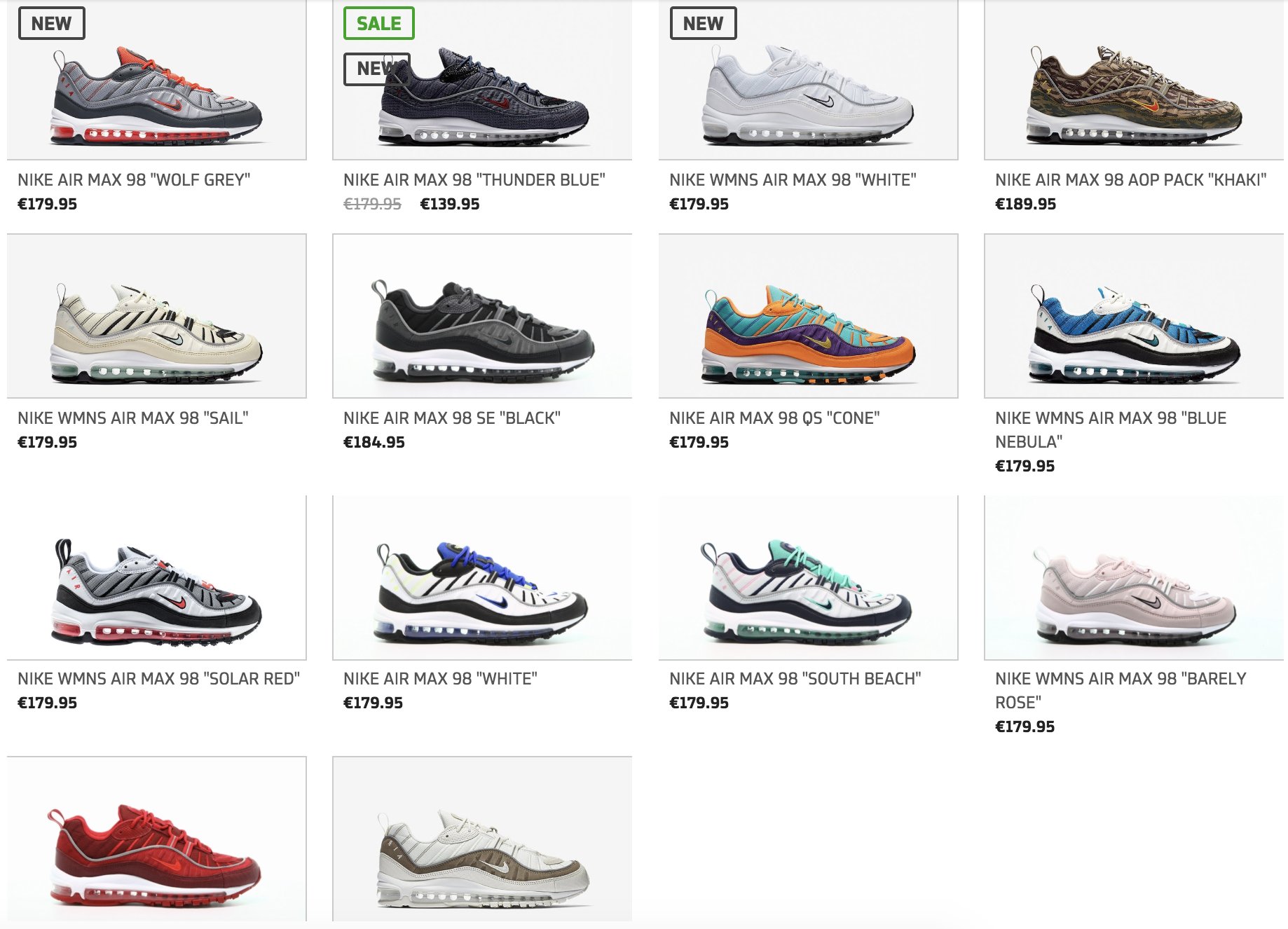 Nike air max 98 vibrant cone sales