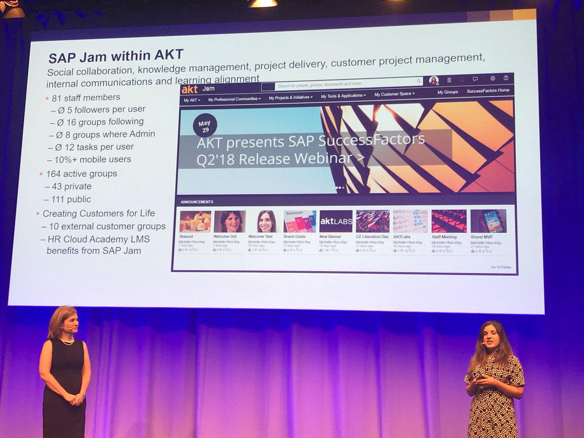 AKTglobal's tweet image. You can also engage your #successfactors customers via #sapjam from the sales stage. Give @AKTglobal a shout to learn more about how we did it with @successfactors @bethkhall and team! #digitalhr #partners #hrconference #berlin #hrfuture