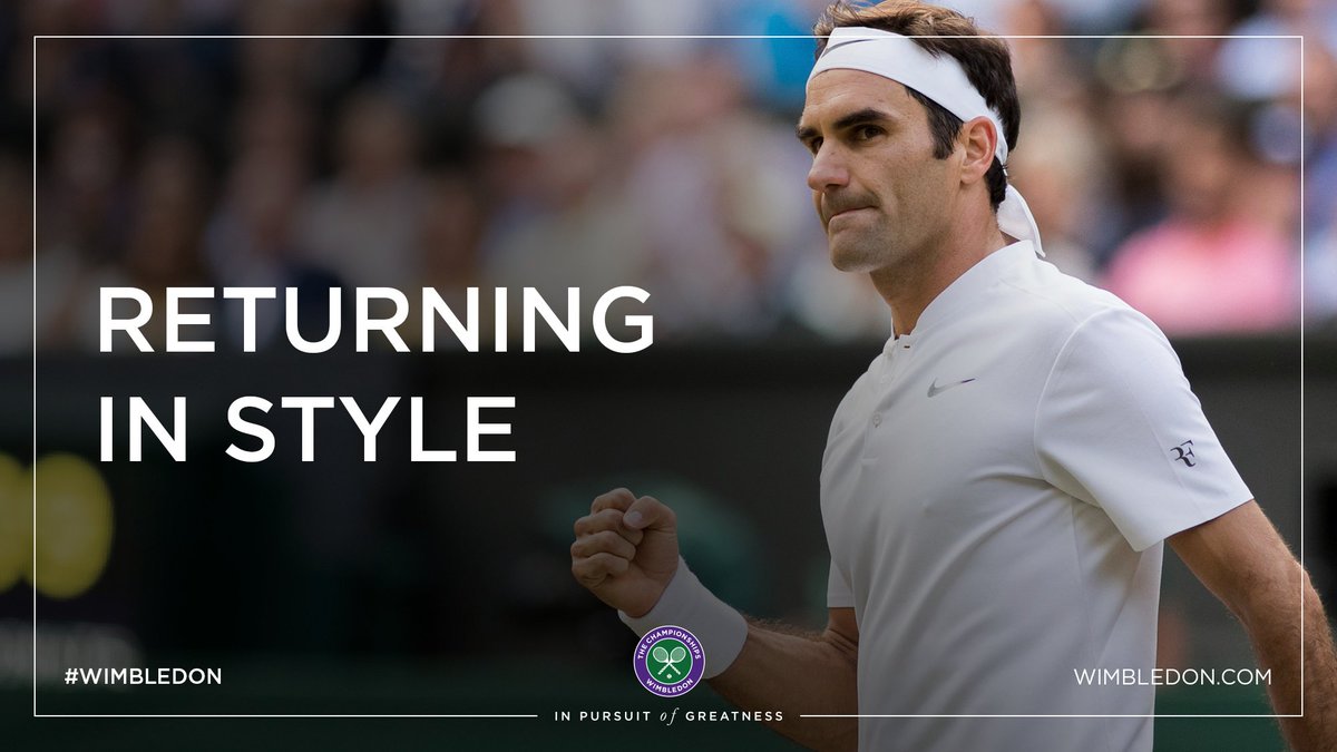 Wimbledon's tweet photo. Into the Stuttgart final and back to world No.1 🌍

We'd say @rogerfederer has begun the grass court season pretty well...

#Wimbledon https://t.co/6k9JIdPOpg