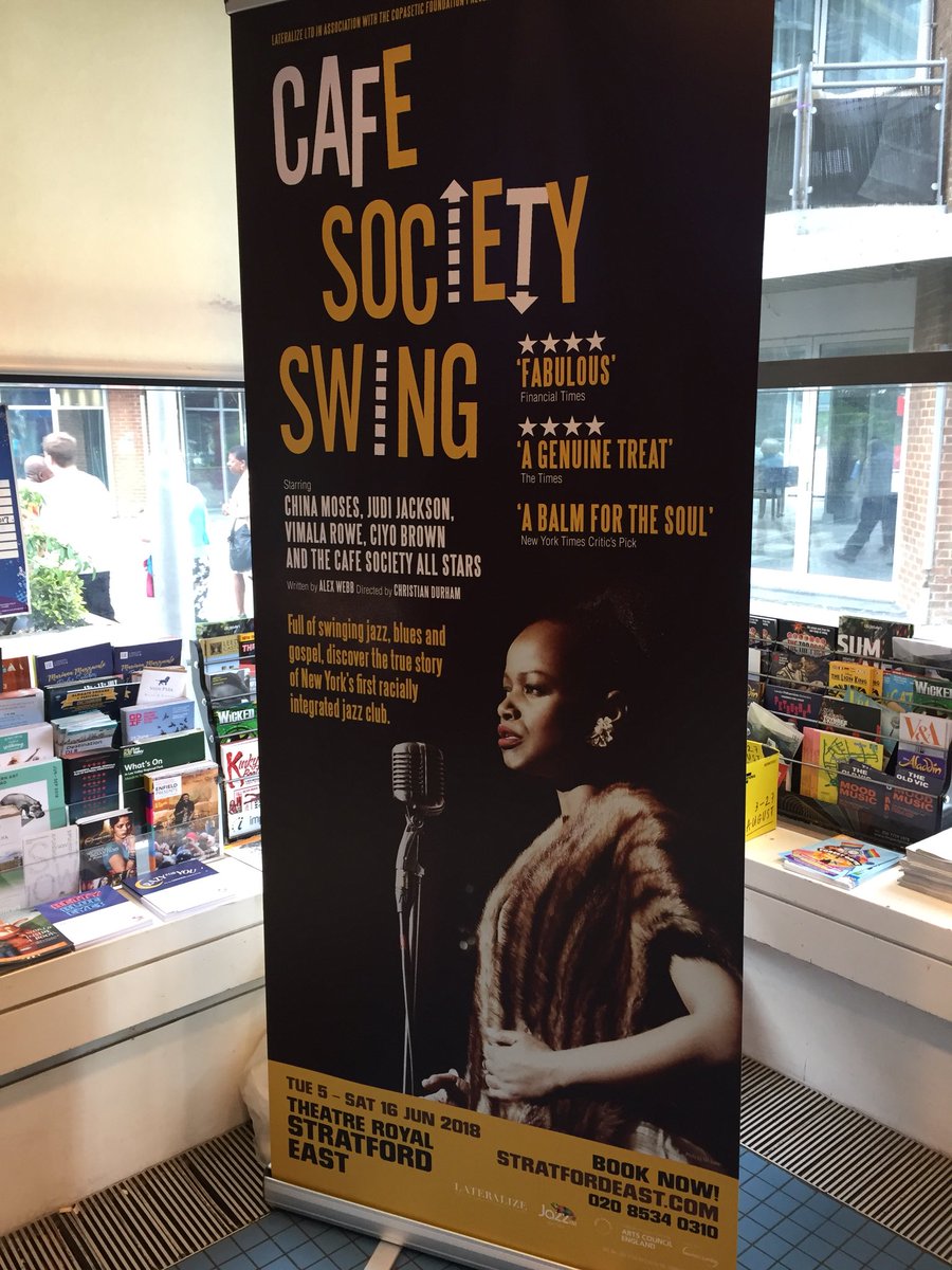 MrsOsmond_'s tweet photo. Absorbed in @cafesocietyshow @stratfordeast beautifully told by @RealPeterGerald . Alex Webb resplendent music performed so passionately it brings a shiver Bravo👏to everyone. Fabulously brilliant! ⭐️⭐️⭐️⭐️⭐️ https://t.co/waFpNFYQDc