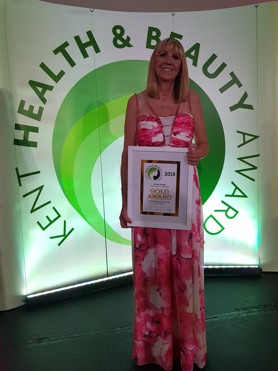 appearances4u's tweet photo. Wahoo!! #Gold #WINNER #HABA18 @HAB_Awards #permanentmakeup artist! Best in #Kent #eyebrows #skincare #WINNER !! https://t.co/AkZ5A2Me9O