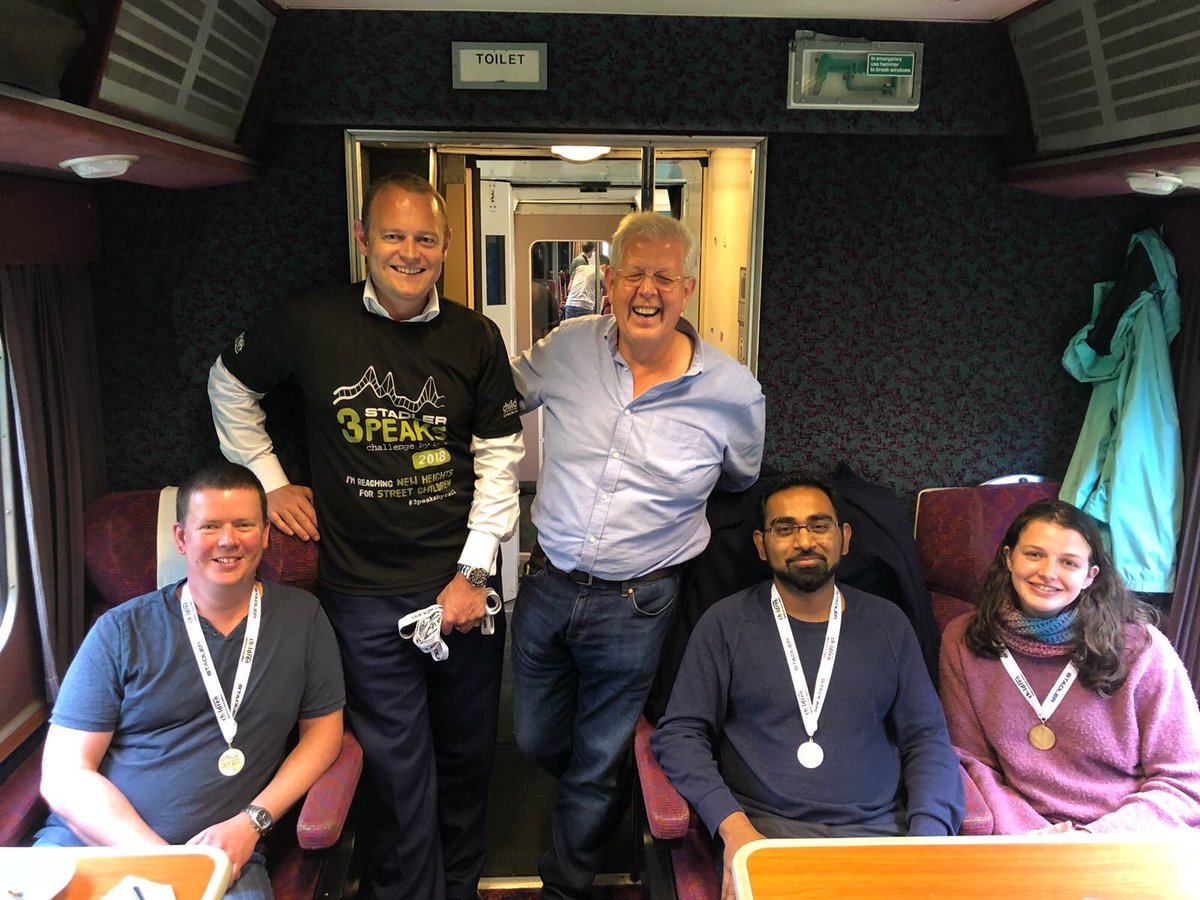 AlexHynes's tweet photo. Heading home after a brilliant day in awe of amazing people raising money for @RailwayChildren! Over £187,000 for a great cause in the coffers. And of course the incredible West Highland Line! @ScotRail @NetworkRailSCOT #3peaksbyrail https://t.co/jeB8UD87Lw