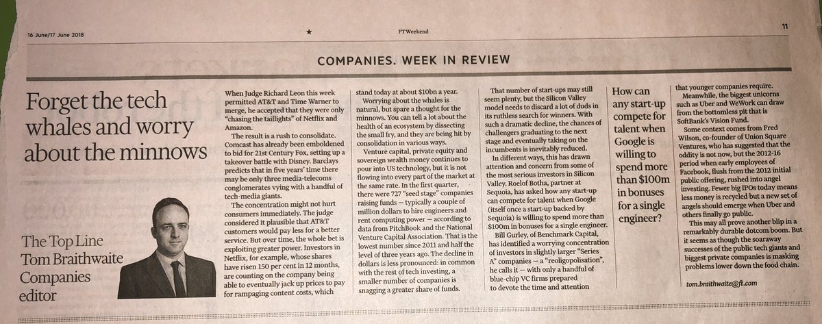 dr_l_alexandre's tweet photo. Le @FT s’interroge : comment les startups vont-elles garder de bons ingénieurs à l’heure où @Google dépasse désormais 100 MILLIONS DE DOLLARS DE BONUS POUR 1 SEUL EXCELLENT INGÉNIEUR ! https://t.co/U7AoK1AcxH