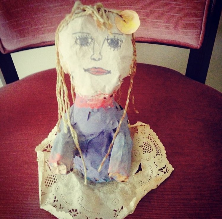 Day 16: When I was 10, I made this doll out of a mini soda bottle and named it Christine Daaé.