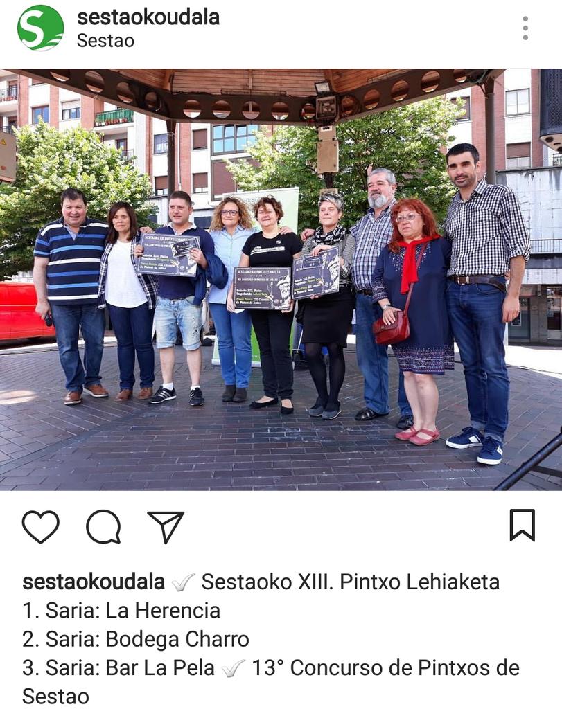 Postureo_Sestao's tweet photo. Ganadores del concurso de pintxos https://t.co/hsggmiK9a4