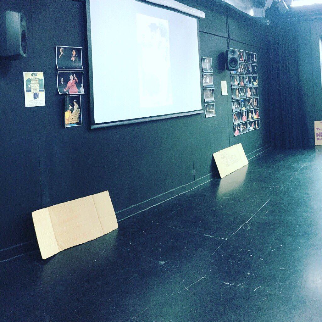 PankhrstPlayers's tweet photo. Our set up here in Studio 2 in the @artscentreehu ! Come and check out all of our pictures, memorabilia and sign up for the union! @edgehill #votesforwomen #votes100 #suffragette #deedsnotwords #ehudrama #womensunion https://t.co/PHNlJB3NFC