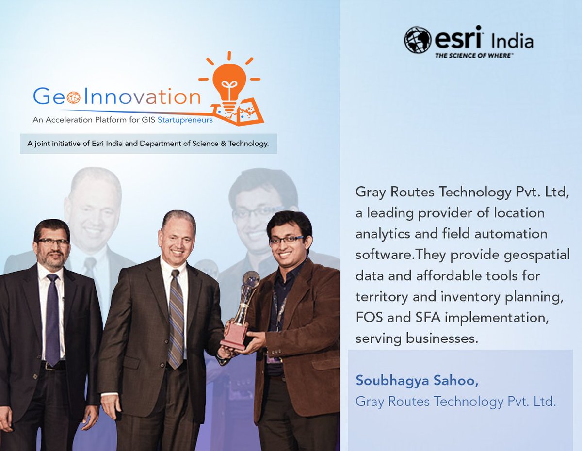 Meet the 1st runner up of GeoInnovation 2017. 
Get inspired and register today: goo.gl/WuRdM4   
#Geoinnovation #Challenge #Startups #GIS #ContestAlert #IndiaStartup #B2B #B2G