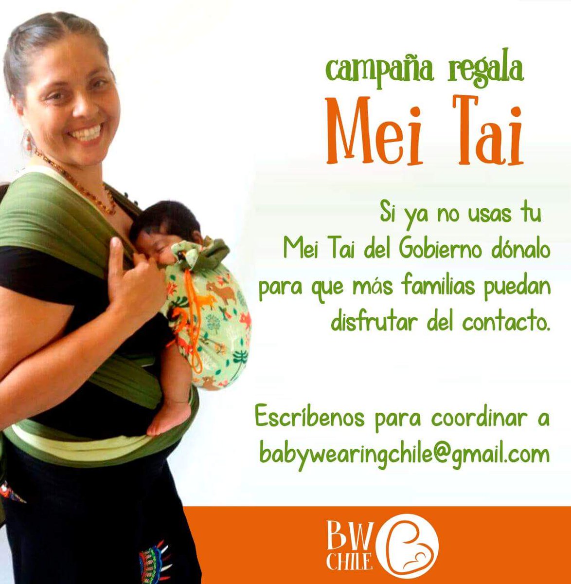 BabywearingCL's tweet photo. Campaña regala tu Mei tai del Gobierno, @CreceContigo así desde #Babywearing podemos hacerlos llegar a muchas familias, dándole la mejor utilidad posible.
Para coordinar nos puedes escribir a porteoenchile@gmail.com o babywearingchile@gmail.com
#porteo #contacto #MeiTai https://t.co/DSeUK8cyBY