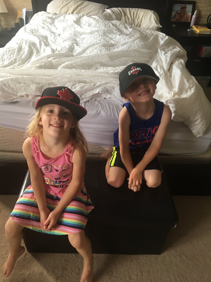 Going to the park to play ball and the kids only want to play for Team Canada!!! <a href="/SoftballCanada/">Softball Canada</a>