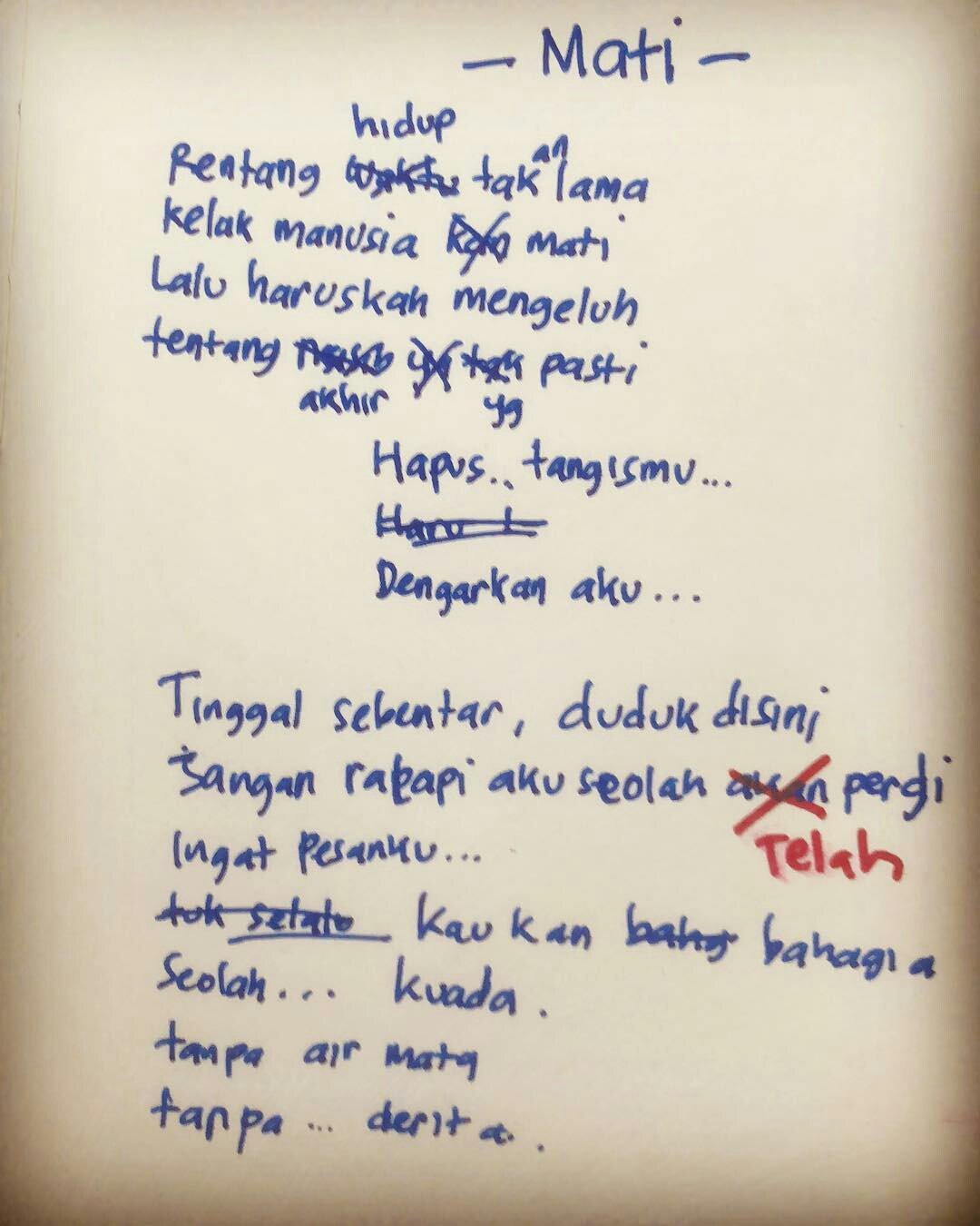 Risa Saraswati A Twitter Saya Dan Seseorang Menulis Lirik Lagu Ini Lalu Merekamnya Untuk Sebuah Project Buku Kalian Bisa Menerjemahkan Makna Di Balik Lirik Lagu Ini Coba Deh Saya Pengen Tahu Menurut