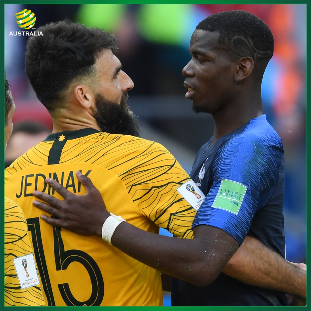 Socceroos's tweet photo. Congratulations on the three points @FrenchTeam.

Good luck for the rest of your @FIFAWorldCup. #FRAAUS https://t.co/fyGubUQeQw