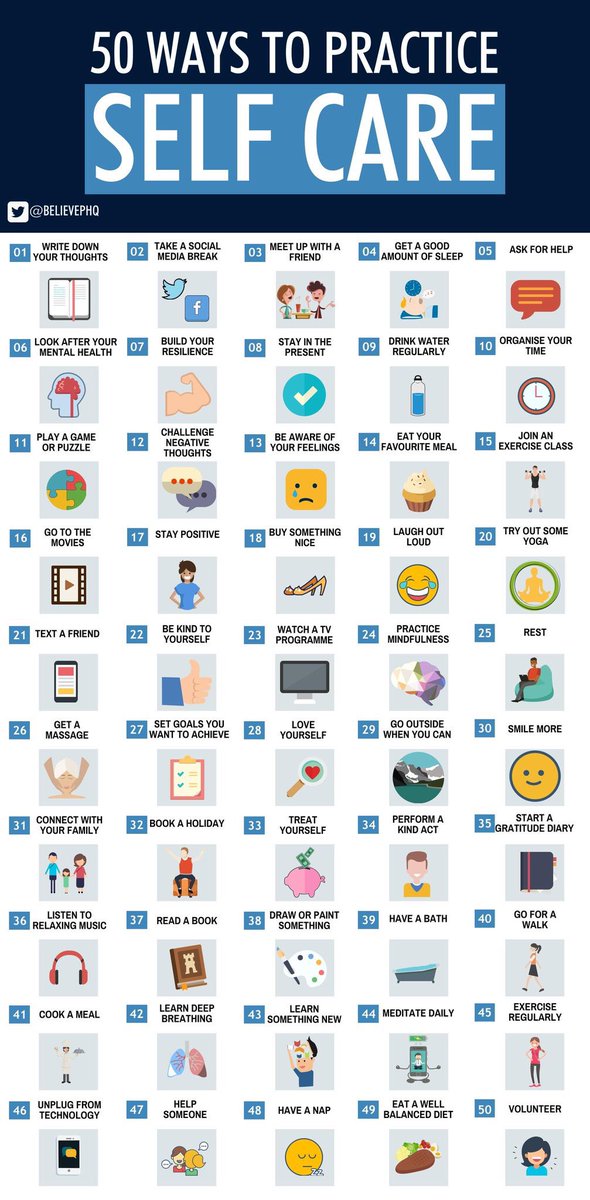 docandrewmurray's tweet photo. 50 ways to look after yourself... via @BelievePHQ https://t.co/1QXRPb012j