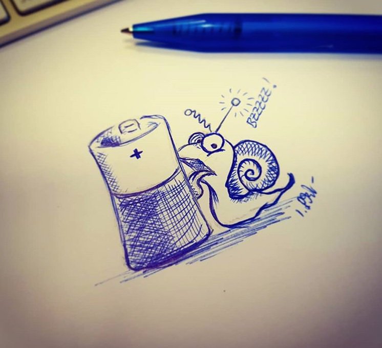 schulz_malt's tweet photo. Tough week. Gotta recharge my battery.
#snailart #scribble #cartoon #schulzmalt https://t.co/9NnXJp6EIi