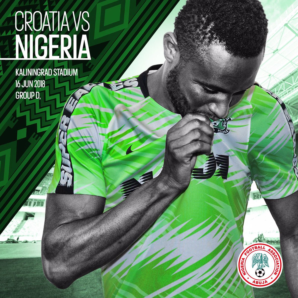 Today is the day. Let’s get this #WorldCup off to a strong start 💪🏾🇳🇬 #SoarSuperEagles. Thank you all for your support 👍🏾